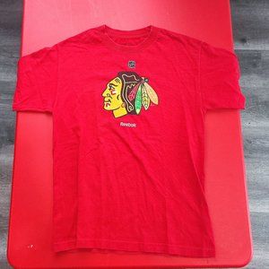 Reebok Chicago Blackhawks red T-shirt men's size M
